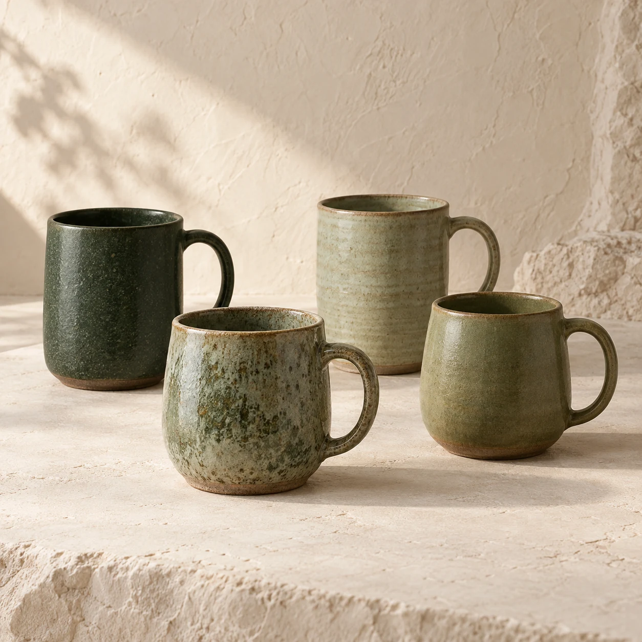Forest Quartet, Green assortment, 4 pieces